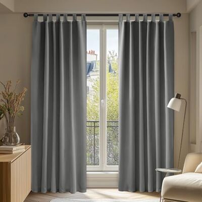 Deconovo Vorhang Blickdicht Gardinen Blickdicht Verdunkelungsvorhang Schlaufen Thermovorhang Kälteschutz Thermo gegen Kälte Thermogardine Hitzeschutz, 290x140 cm(HöhexBreite), Hellgrau, 2er Set Deconovo Vorhang Blickdicht Gardinen Blickdicht Verdunkelungsvorhang Schlaufen Thermovorhang Kälteschutz Thermo gegen Kälte Thermogardine Hitzeschutz, 290x140 cm(HöhexBreite), Hellgrau, 2er Set