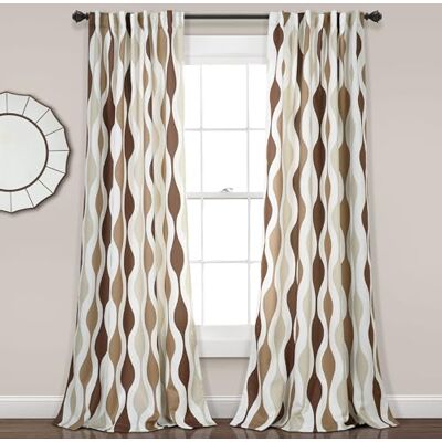 Lush Decor Mid Century Geo Lichtfilterungs-Fenstervorhang, 213,4 x 132,1 cm (L x B), Neutral, 213,4 x 132,1 cm Lush Decor Mid Century Geo Lichtfilterungs-Fenstervorhang, 213,4 x 132,1 cm (L x B), Neutral, 213,4 x 132,1 cm