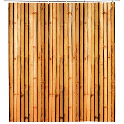 WENKO Duschvorhang Bambusa, Vorhang aus umweltfreundlichem, recyclingfähigem Kunststofffilm (PEVA), für Dusche und Badewanne, wasserdicht, 180 x 200 cm, inkl. 12 weißen Duschvorhangringen, Braun WENKO Duschvorhang Bambusa, Vorhang aus umweltfreundlichem, recyclingfähigem Kunststofffilm (PEVA), für Dusche und Badewanne, wasserdicht, 180 x 200 cm, inkl. 12 weißen Duschvorhangringen, Braun