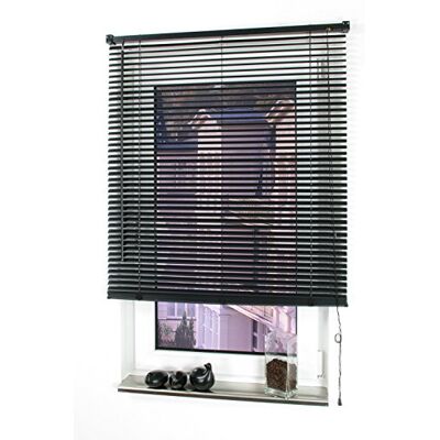 Liedeco Jalousie aus PVC schwarz, 160X90 cm Liedeco Jalousie aus PVC schwarz, 160X90 cm