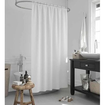 KS Handel 24 Textil DUSCHVORHANG Weiss 180x200 INKL. QUALITÄTSRINGE 180 breit x 200 hoch! Shower Curtain White! KS Handel 24 Textil DUSCHVORHANG Weiss 180x200 INKL. QUALITÄTSRINGE 180 breit x 200 hoch! Shower Curtain White!