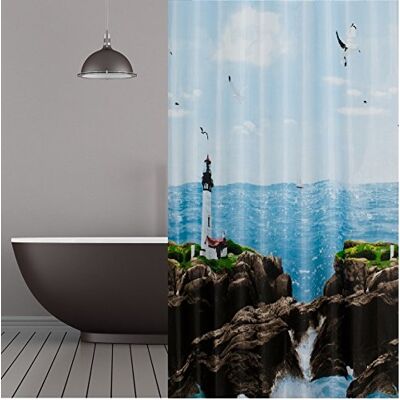 KS Handel 24 TEXTIL DUSCHVORHANG MODELL LEUCHTTURM 180x200 cm BLAU BRAUN INKL. DUSCHVORHANGRINGE ! SHOWER CURTAIN BLUE BROWN! KS Handel 24 TEXTIL DUSCHVORHANG MODELL LEUCHTTURM 180x200 cm BLAU BRAUN INKL. DUSCHVORHANGRINGE ! SHOWER CURTAIN BLUE BROWN!