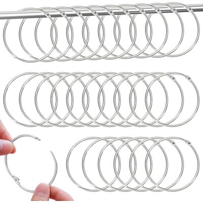 MFUSUL 40 Stück Gardinenringe Zum Öffnen Vorhangringe Metall Vorhang Hängend Ringe Duschvorhang Ringe für Gardinenstange 50mm Durchmesser für Schlafzimmer Badezimmer Curtain Rings Silber Vorhang Hakenringe MFUSUL 40 Stück Gardinenringe Zum Öffnen Vorhangringe Metall Vorhang Hängend Ringe Duschvorhang Ringe für Gardinenstange 50mm Durchmesser für Schlafzimmer Badezimmer Curtain Rings Silber Vorhang Hakenringe