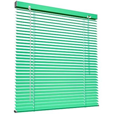 Victoria Aluminium Jalousie 25mm, 80 x 130 cm, grün Feuchtigkeitsbeständige Innenjalousie, Schraub-/Klemmmontage ohne Bohren inkl. Klemmclips Victoria Aluminium Jalousie 25mm, 80 x 130 cm, grün Feuchtigkeitsbeständige Innenjalousie, Schraub-/Klemmmontage ohne Bohren inkl. Klemmclips