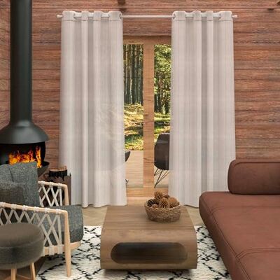 Soleil d'ocre , Voile-Gardine mit Ösen 135x250 cm CALI Soleil d'ocre , Voile-Gardine mit Ösen 135x250 cm CALI
