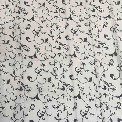 Gedy Corinzia Vorhang, 180 x 200 cm, Weiß/Schwarz Gedy Corinzia Vorhang, 180 x 200 cm, Weiß/Schwarz