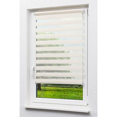 LYSEL Doppelrollo mit Trägerprofil (B x H) 75cm x 150cm in beige/Natur, zum Klemmen und Schrauben LYSEL Doppelrollo mit Trägerprofil (B x H) 75cm x 150cm in beige/Natur, zum Klemmen und Schrauben