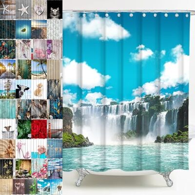Sanilo Duschvorhang, viele schöne Duschvorhänge zur Auswahl, hochwertige Qualität, inkl. 12 Ringe, wasserdicht, Anti-Schimmel-Effekt (Wasserfall) Sanilo Duschvorhang, viele schöne Duschvorhänge zur Auswahl, hochwertige Qualität, inkl. 12 Ringe, wasserdicht, Anti-Schimmel-Effekt (Wasserfall)