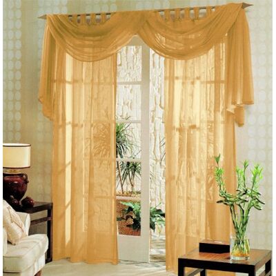 Gardinenbox Voile komplett GARDINEN Set 3tlg., Gelb, 60999 Gardinenbox Voile komplett GARDINEN Set 3tlg., Gelb, 60999