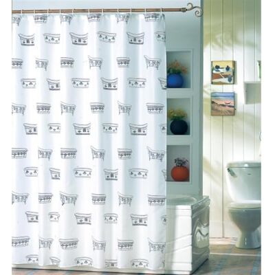 MSV Duschvorhang Motiv Badewanne MSV Duschvorhang Motiv Badewanne