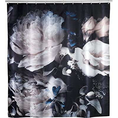 WENKO Anti-Schimmel Duschvorhang Peony, Textil-Vorhang mit Antischimmel Effekt fürs Badezimmer, waschbar, wasserabweisend, mit Ringen zur Befestigung an der Duschstange, 180 x 200 cm WENKO Anti-Schimmel Duschvorhang Peony, Textil-Vorhang mit Antischimmel Effekt fürs Badezimmer, waschbar, wasserabweisend, mit Ringen zur Befestigung an der Duschstange, 180 x 200 cm