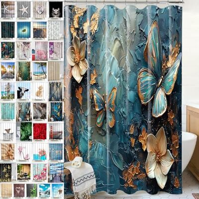 Sanilo Duschvorhang, viele schöne Duschvorhänge zur Auswahl, hochwertige Qualität, inkl. 12 Ringe, wasserdicht, Anti-Schimmel-Effekt (Mariposa) Sanilo Duschvorhang, viele schöne Duschvorhänge zur Auswahl, hochwertige Qualität, inkl. 12 Ringe, wasserdicht, Anti-Schimmel-Effekt (Mariposa)