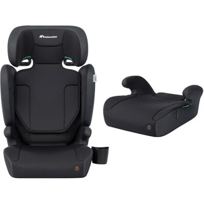 Bebeconfort Ride 2-in-1 i-Safe Kindersitz, 3,5-12 Jahre (100-150 cm), Kindersitz mit Gurt, Abnehmbare Rückenlehne, Leicht (3,4 kg), 11 Kopfstützpositionen, Becherhalter, Full Black Bebeconfort Ride 2-in-1 i-Safe Kindersitz, 3,5-12 Jahre (100-150 cm), Kindersitz mit Gurt, Abnehmbare Rückenlehne, Leicht (3,4 kg), 11 Kopfstützpositionen, Becherhalter, Full Black