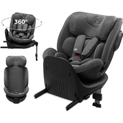 Kinderkraft XRIDER2 I-SIZE 40-150 cm, Kindersitz 0-36 kg, 0-12 Jahre, 5-Punkt-Gurte, 360 grad drehbar, Kinderautositz mit ISOFIX, FWF und RWF, verstärkte Kopfstütze, Memory-Schaum, Grau Kinderkraft XRIDER2 I-SIZE 40-150 cm, Kindersitz 0-36 kg, 0-12 Jahre, 5-Punkt-Gurte, 360 grad drehbar, Kinderautositz mit ISOFIX, FWF und RWF, verstärkte Kopfstütze, Memory-Schaum, Grau