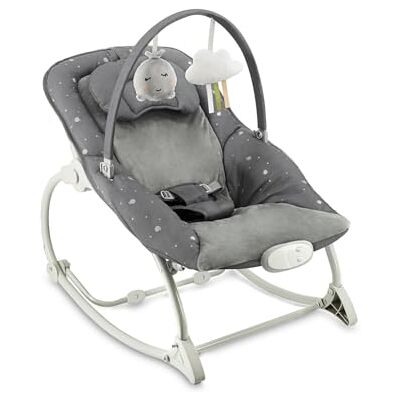 Momi Babywippe LAPIS für Babys bis 12 kg, Batteriebetrieb, 3-Punkt-Sicherheitsgurt, Bügel und 2 Spielzeuge, 3-fach verstellbare Rückenlehne, 8 Melodien, Lautstärkeregelung, 3 Vibrationsmodi Momi Babywippe LAPIS für Babys bis 12 kg, Batteriebetrieb, 3-Punkt-Sicherheitsgurt, Bügel und 2 Spielzeuge, 3-fach verstellbare Rückenlehne, 8 Melodien, Lautstärkeregelung, 3 Vibrationsmodi