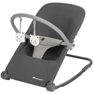 Bebeconfort Aster, Babywippe, 0–2 Jahre, Leichtgewicht (2,7 kg), ultra-kompakt zusammenklappbar, verstellbare Rückenlehne, Polsterkissen, abnehmbarer Spielbogen, 3-Punkt-Gurt, Tinted Graphite Bebeconfort Aster, Babywippe, 0–2 Jahre, Leichtgewicht (2,7 kg), ultra-kompakt zusammenklappbar, verstellbare Rückenlehne, Polsterkissen, abnehmbarer Spielbogen, 3-Punkt-Gurt, Tinted Graphite
