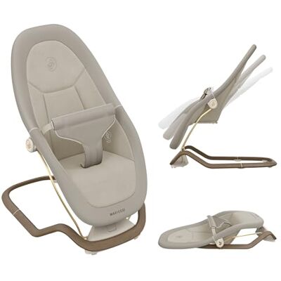 Maxi-Cosi Dove, Babywippe, 0–3 Jahre, 0–15 kg, Leichtgewicht Babywippe, Zusammenklappbar, Tragbar, Natürliches Wippen, 3 Liegepositionen, Eco Care 100% Recycelte Stoffe, Elegance Beige Maxi-Cosi Dove, Babywippe, 0–3 Jahre, 0–15 kg, Leichtgewicht Babywippe, Zusammenklappbar, Tragbar, Natürliches Wippen, 3 Liegepositionen, Eco Care 100% Recycelte Stoffe, Elegance Beige