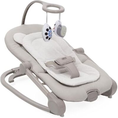 Chicco Wippe Mia 2-in-1, Babywippe und Hochstuhl, Einlage aus Bio-Baumwolle, Wendbare Spielleiste, Musik und Vibration, Schaukel- oder feste Modus, Ab 0 Monaten Chicco Wippe Mia 2-in-1, Babywippe und Hochstuhl, Einlage aus Bio-Baumwolle, Wendbare Spielleiste, Musik und Vibration, Schaukel- oder feste Modus, Ab 0 Monaten