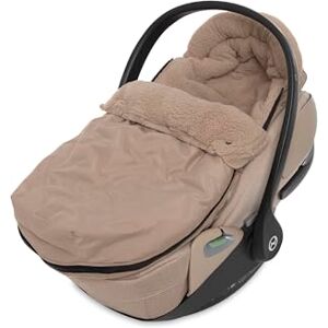 Jollein Fußsack Embossed – Milky Coffee – Für Babyschale Kinderautositz Gruppe 0+ und Kinderwagen – Für 3-Punkt- und 5-Punkt-Gurt – Geprägtes Design und Fleecefutter Jollein Fußsack Embossed – Milky Coffee – Für Babyschale Kinderautositz Gruppe 0+ und Kinderwagen – Für 3-Punkt- und 5-Punkt-Gurt – Geprägtes Design und Fleecefutter