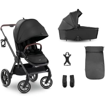 hauck 2in1 Babywagen & Buggy mit Gummireifen, Comfort N Care SET Black hauck 2in1 Babywagen & Buggy mit Gummireifen, Comfort N Care SET Black