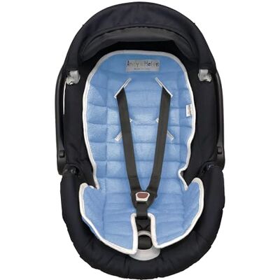 ANDY & HELEN Gepolsterter Universal-Sitzverkleinerer für Kinderwagen, Hochstuhl und Babyschale, Mehrzweck, Hellblau ANDY & HELEN Gepolsterter Universal-Sitzverkleinerer für Kinderwagen, Hochstuhl und Babyschale, Mehrzweck, Hellblau