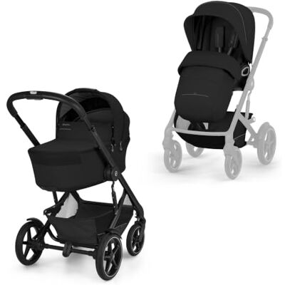 Cybex Gold Kinderwagen TALOS S LUX & Faltbare Babywanne, Moon Black Cybex Gold Kinderwagen TALOS S LUX & Faltbare Babywanne, Moon Black