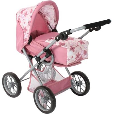 Bayer Puppenwagen Leni 3in1 Kombi-Kinderwagen Flowers Rosa Bayer Puppenwagen Leni 3in1 Kombi-Kinderwagen Flowers Rosa