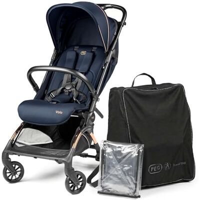 Peg Perego PEG Leichter Buggy Volo mit Regenschutz, Handgepäckgröße, Flugzeuggeeignet, Kompakt, Ab Geburt bis 22 kg, Reisetasche Inklusive, Blue Shine Peg Perego PEG Leichter Buggy Volo mit Regenschutz, Handgepäckgröße, Flugzeuggeeignet, Kompakt, Ab Geburt bis 22 kg, Reisetasche Inklusive, Blue Shine