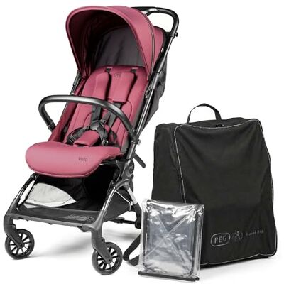 Peg Perego PEG Leichter Buggy Volo mit Regenschutz, Handgepäckgröße, Flugzeuggeeignet, Kompakt, Ab Geburt bis 22 kg, Reisetasche Inklusive, Malva Peg Perego PEG Leichter Buggy Volo mit Regenschutz, Handgepäckgröße, Flugzeuggeeignet, Kompakt, Ab Geburt bis 22 kg, Reisetasche Inklusive, Malva