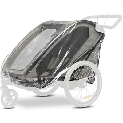 hauck Regenschutz für Bike N Walk Duo Fahrradanhänger 67 x 64 x 100 cm mit Belüftungslöcher, Reflektierende Umrandung Schnelle & Einfache Befestigung am Kinderanhänger Faltbar Transparent hauck Regenschutz für Bike N Walk Duo Fahrradanhänger 67 x 64 x 100 cm mit Belüftungslöcher, Reflektierende Umrandung Schnelle & Einfache Befestigung am Kinderanhänger Faltbar Transparent