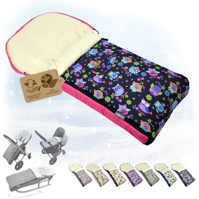 Babys-Dreams BAMBINIWELT universaler Winterfußsack (90cm oder 108cm), auch geeignet für Babyschale, Kinderwagen, Buggy, aus Wolle im Eulendesign (108cm, $7) Babys-Dreams BAMBINIWELT universaler Winterfußsack (90cm oder 108cm), auch geeignet für Babyschale, Kinderwagen, Buggy, aus Wolle im Eulendesign (108cm, $7)