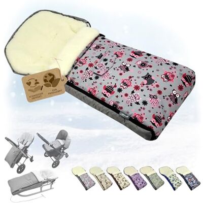 Babys-Dreams BAMBINIWELT universaler Winterfußsack (90cm oder 108cm), auch geeignet für Babyschale, Kinderwagen, Buggy, aus Wolle im Eulendesign (108cm, $12) Babys-Dreams BAMBINIWELT universaler Winterfußsack (90cm oder 108cm), auch geeignet für Babyschale, Kinderwagen, Buggy, aus Wolle im Eulendesign (108cm, $12)