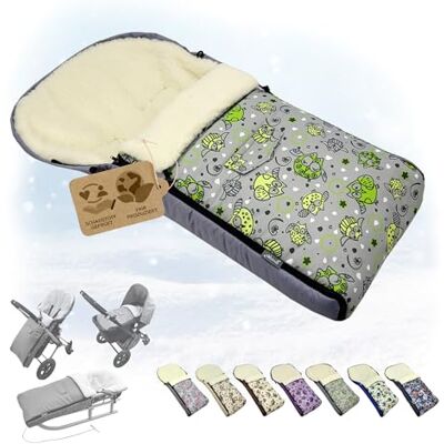 Babys-Dreams BAMBINIWELT universaler Winterfußsack (90cm oder 108cm), auch geeignet für Babyschale, Kinderwagen, Buggy, aus Wolle im Eulendesignk (90cm, $11) Babys-Dreams BAMBINIWELT universaler Winterfußsack (90cm oder 108cm), auch geeignet für Babyschale, Kinderwagen, Buggy, aus Wolle im Eulendesignk (90cm, $11)