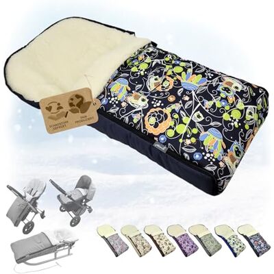 Babys-Dreams BAMBINIWELT universaler Winterfußsack (90cm oder 108cm), auch geeignet für Babyschale, Kinderwagen, Buggy, aus Wolle im Eulendesign (90cm, $8) Babys-Dreams BAMBINIWELT universaler Winterfußsack (90cm oder 108cm), auch geeignet für Babyschale, Kinderwagen, Buggy, aus Wolle im Eulendesign (90cm, $8)