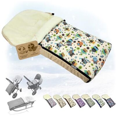Babys-Dreams BAMBINIWELT universaler Winterfußsack (90cm oder 108cm), auch geeignet für Babyschale, Kinderwagen, Buggy, aus Wolle im Eulendesign (108cm, $4) Babys-Dreams BAMBINIWELT universaler Winterfußsack (90cm oder 108cm), auch geeignet für Babyschale, Kinderwagen, Buggy, aus Wolle im Eulendesign (108cm, $4)