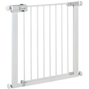 Safety 1st SecureTech Metal Gate, Treppenschutzgitter ohne Bohren, 73–80 cm (bis 136 cm erweiterbar), Leicht Schließbares Türschutzgitter, mit Einer Hand Öffnen, Kein Bohren, Zweifachsicherung, Weiß Safety 1st SecureTech Metal Gate, Treppenschutzgitter ohne Bohren, 73–80 cm (bis 136 cm erweiterbar), Leicht Schließbares Türschutzgitter, mit Einer Hand Öffnen, Kein Bohren, Zweifachsicherung, Weiß