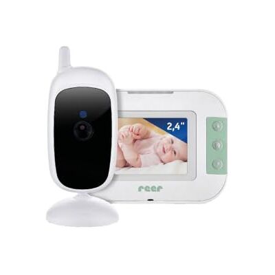 Reer BabyCam S Babyphone mit Kamera, 2,4 Zoll Display, 300 m, Weiß/Türkis FHSS-Funk mit Nachtsicht, 2-fach Zoom, Gegensprechen, Schlafliedern, Weitwinkellinse und geräuschaktiviertem Ruhemodus Reer BabyCam S Babyphone mit Kamera, 2,4 Zoll Display, 300 m, Weiß/Türkis FHSS-Funk mit Nachtsicht, 2-fach Zoom, Gegensprechen, Schlafliedern, Weitwinkellinse und geräuschaktiviertem Ruhemodus