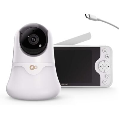 Kinderkraft NITEEYE Glow Babyphone mit Kamera, 1080p Full HD, 5-Zoll-Monitor, ohne Wi-Fi, VOX-Modus, Nachtsicht, Zwei-Wege-Audio, Nachtlicht, Temperaturanzeige, Weiß Kinderkraft NITEEYE Glow Babyphone mit Kamera, 1080p Full HD, 5-Zoll-Monitor, ohne Wi-Fi, VOX-Modus, Nachtsicht, Zwei-Wege-Audio, Nachtlicht, Temperaturanzeige, Weiß
