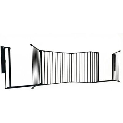 Safetots Zwei-Tür-Treppenschutzgitter Set, Schwarz, 370cm Gesamtlänge, Wandmontage, 70cm Höhe Safetots Zwei-Tür-Treppenschutzgitter Set, Schwarz, 370cm Gesamtlänge, Wandmontage, 70cm Höhe