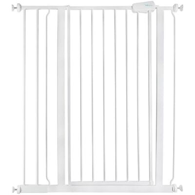 Safetots Extrahohes Metall-Sicherheitsgitter, Druckmontage, 87.9cm 95.5cm, Weiß, 104cm Höhe, Extrahohes Treppengitter, hohe Gitter Fuer Babys, Einfache Installation Safetots Extrahohes Metall-Sicherheitsgitter, Druckmontage, 87.9cm 95.5cm, Weiß, 104cm Höhe, Extrahohes Treppengitter, hohe Gitter Fuer Babys, Einfache Installation