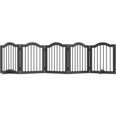 PawHut Absperrgitter Hund Faltbar Freistehend 261,5 x 61 cm Schwarz 5-Teilig, Hundegitter mit Tür, Türschutzgitter mit 2 Stützfüßen, Treppengitter für Küche, Flur PawHut Absperrgitter Hund Faltbar Freistehend 261,5 x 61 cm Schwarz 5-Teilig, Hundegitter mit Tür, Türschutzgitter mit 2 Stützfüßen, Treppengitter für Küche, Flur