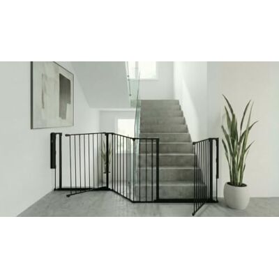 Safetots Zwei-Tür-Treppenschutzgitter Set, Schwarz, 259cm Gesamtlänge, Schraubmontage, 70cm Höhe Safetots Zwei-Tür-Treppenschutzgitter Set, Schwarz, 259cm Gesamtlänge, Schraubmontage, 70cm Höhe