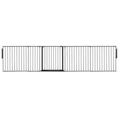 Safetots Premium MehrPanelRaumteiler, bis zu 331cm Breit, Schwarz, 70cm Hoch, MehrPanelflexible Raumbarriere, Raumteiler mit Tür für Babys und Kleinkinder, Einfache Installation Safetots Premium MehrPanelRaumteiler, bis zu 331cm Breit, Schwarz, 70cm Hoch, MehrPanelflexible Raumbarriere, Raumteiler mit Tür für Babys und Kleinkinder, Einfache Installation
