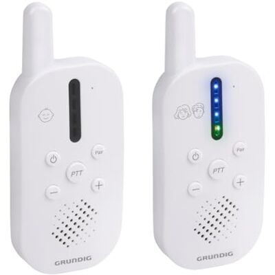 Grundig DECT Audio-Babyphone – Babyfon mit 150 m Reichweite – Eltern-Kind-Einheit – mit LED-Tonanzeige und Gegensprechfunktion – Kinderzimmer-Zubehör – Weiß Grundig DECT Audio-Babyphone – Babyfon mit 150 m Reichweite – Eltern-Kind-Einheit – mit LED-Tonanzeige und Gegensprechfunktion – Kinderzimmer-Zubehör – Weiß