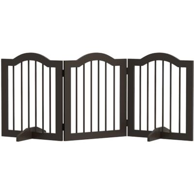 PawHut Absperrgitter Hund Faltbar Freistehend 154,5 x 61 cm Kaffee 3-Teilig, Hundegitter mit Tür, Türschutzgitter mit 2 Stützfüßen, Treppengitter für Küche, Flur PawHut Absperrgitter Hund Faltbar Freistehend 154,5 x 61 cm Kaffee 3-Teilig, Hundegitter mit Tür, Türschutzgitter mit 2 Stützfüßen, Treppengitter für Küche, Flur