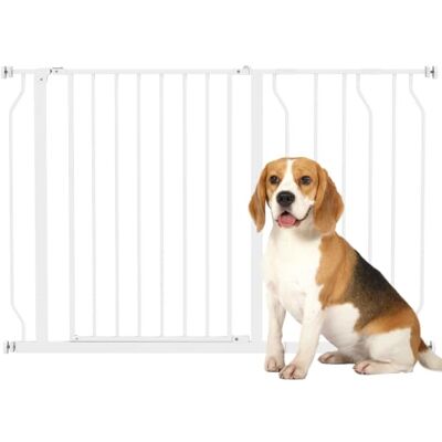 PawHut Türschutzgitter mit 10/20 cm Verlängerung für 75-115 cm Weiß Treppenschutzgitter ohne Bohren, Türgitter, Treppengitter, Beidseitige Einhand Öffnung, Schwenkbar, Stahl PawHut Türschutzgitter mit 10/20 cm Verlängerung für 75-115 cm Weiß Treppenschutzgitter ohne Bohren, Türgitter, Treppengitter, Beidseitige Einhand Öffnung, Schwenkbar, Stahl