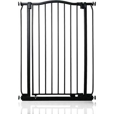 Safetots Extragroßes Treppenschutzgitter mit Gebogenem Oberen Teil, 71cm 80cm, Mattschwarz, Extra Hoch 100cm in der Höhe, Treppenschutzgitter mit Druckbefestigung, Babygitter für Türen Safetots Extragroßes Treppenschutzgitter mit Gebogenem Oberen Teil, 71cm 80cm, Mattschwarz, Extra Hoch 100cm in der Höhe, Treppenschutzgitter mit Druckbefestigung, Babygitter für Türen