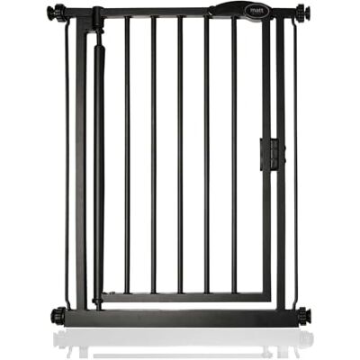 Safetots Druckmontage Selbstschließendes Treppengitter, Extra Schmal, 61cm 66.5cm, Mattschwarz, Automatisch Schließendes Babygitter, Sicherheitsbarriere für Kleinkinder, Einfache Installation Safetots Druckmontage Selbstschließendes Treppengitter, Extra Schmal, 61cm 66.5cm, Mattschwarz, Automatisch Schließendes Babygitter, Sicherheitsbarriere für Kleinkinder, Einfache Installation