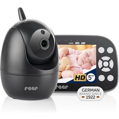Reer BabyCam Pro HD Move Digitales Video-Babyphone mit FHSS-Technologie Großer 5" HD-Bildschirm 300m Reichweite schwenk- & neigbare Kamera mit Nachtsicht und 4-fach Zoom Reer BabyCam Pro HD Move Digitales Video-Babyphone mit FHSS-Technologie Großer 5" HD-Bildschirm 300m Reichweite schwenk- & neigbare Kamera mit Nachtsicht und 4-fach Zoom