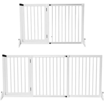 PawHut Absperrgitter Hund Freistehend Verstellbar 113-166 x 71 cm Weiß Schutzgitter mit Füßen, Treppentürgitter Holz, Hundeabsperrgitter, für Treppen Türen Küche Flur, 3 Paneelen PawHut Absperrgitter Hund Freistehend Verstellbar 113-166 x 71 cm Weiß Schutzgitter mit Füßen, Treppentürgitter Holz, Hundeabsperrgitter, für Treppen Türen Küche Flur, 3 Paneelen